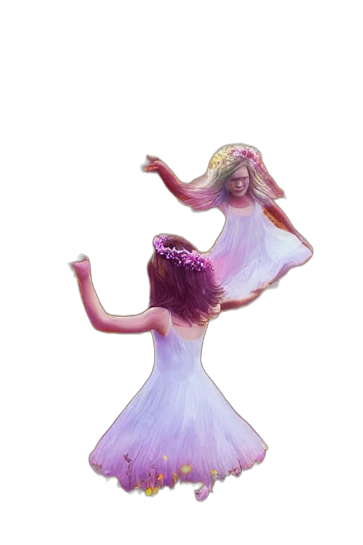 dress, hair, crown, creature transparent PNG cut-out