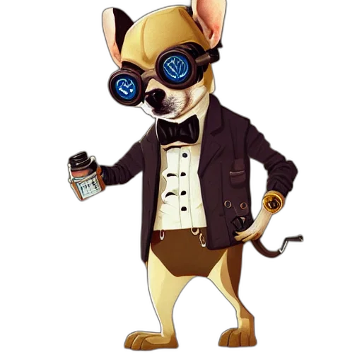 staff, animal, jacket, concept art transparent PNG cut-out