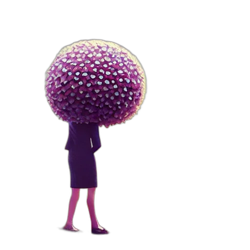 hat, umbrella, staff, hair, 3d render, concept art, cartoon, fantasy art transparent PNG cut-out