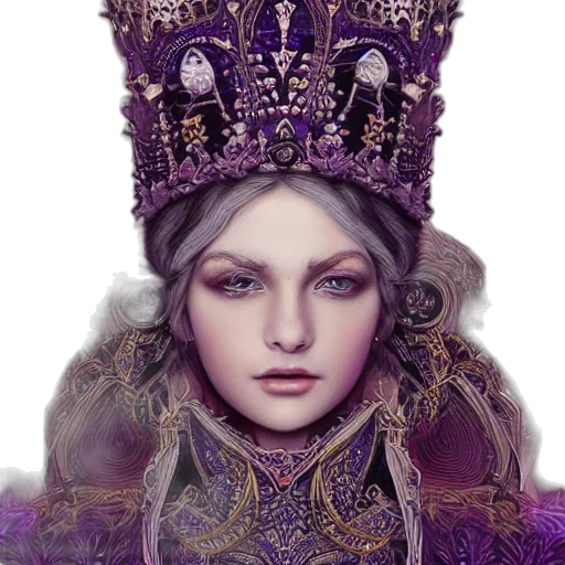 crown, jewelry, face, fantasy art transparent PNG cut-out