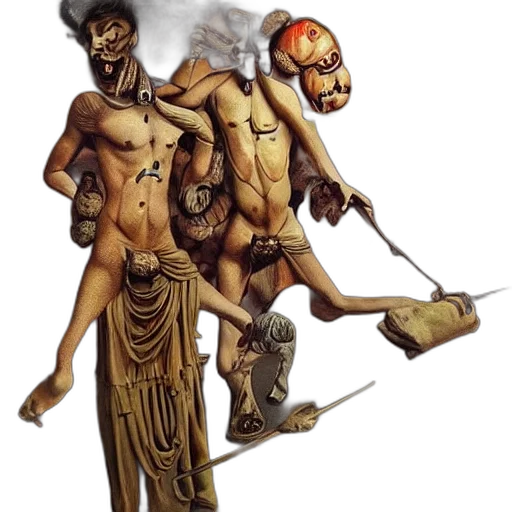 concept art, fantasy art, comic book art, fire, surreal, taliban, salvador, dali transparent PNG cut-out