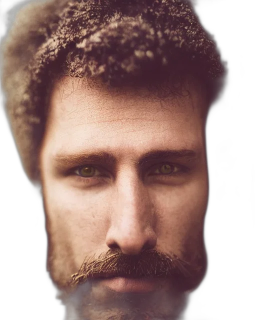 face, mask, hair, staff transparent PNG cut-out