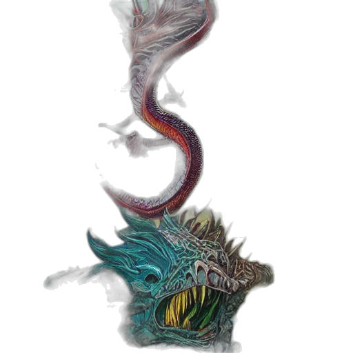 dragon, creature, staff, animal transparent PNG cut-out