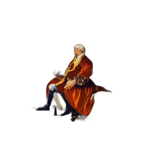 jacket, staff, crown, face transparent PNG cut-out