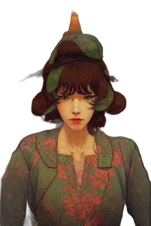hat, face, dress, mask transparent PNG cut-out