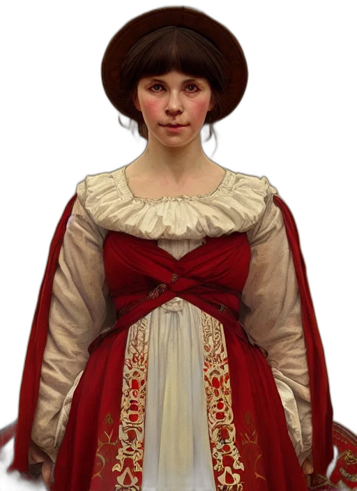 dress, face, hat, crown, oil painting, photorealistic, concept art, fantasy art transparent PNG cut-out