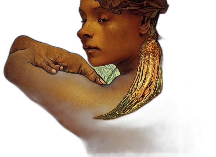 jewelry, crown, face, mask, photorealistic, concept art, fantasy art, watercolor transparent PNG cut-out