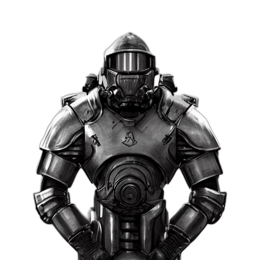 robot, mask, weapon, staff, concept art, 3d render, fantasy art, comic book art transparent PNG cut-out