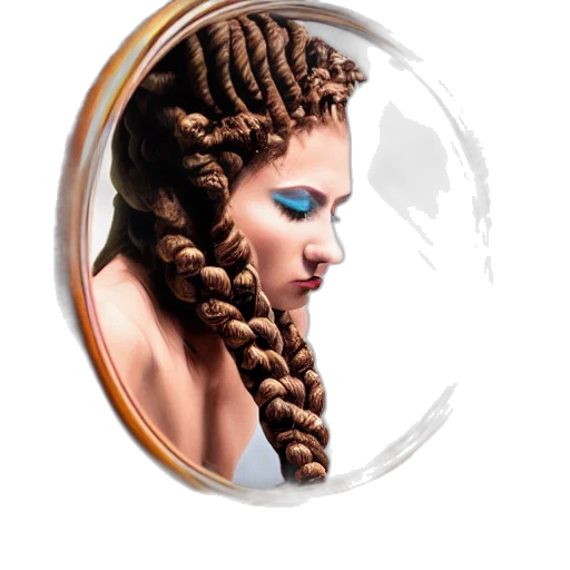 hair, jewelry, crown, face, photorealistic, fantasy art, 3d render, pixel art transparent PNG cut-out