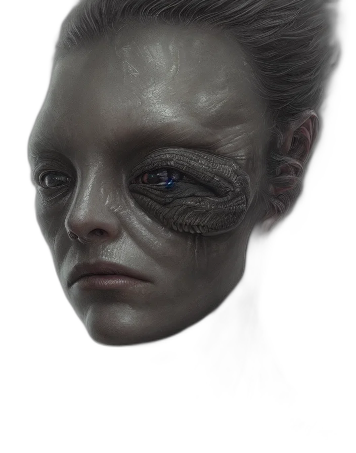 face, mask, creature, robot transparent PNG cut-out