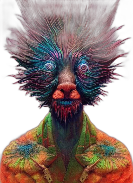 creature, hair, mask, face transparent PNG cut-out