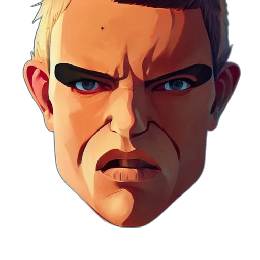 face, mask, comic book art, concept art transparent PNG cut-out