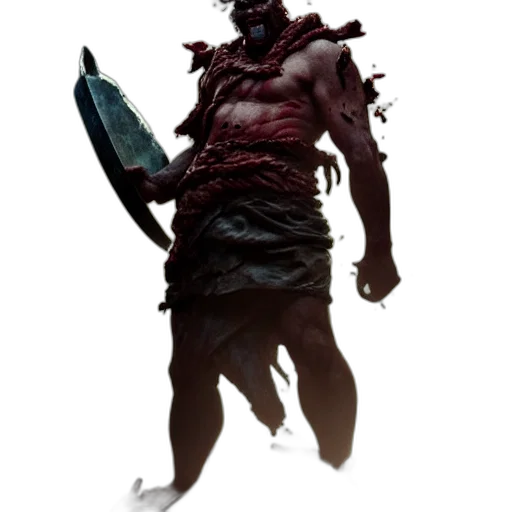 creature, staff, mask, animal, concept art, 3d render, fantasy art, comic book art transparent PNG cut-out