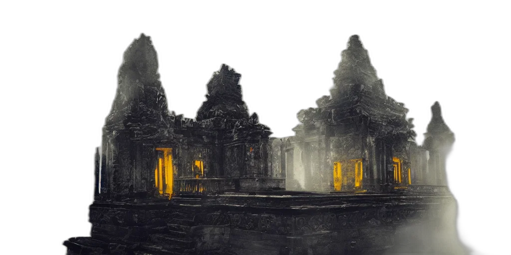 crown, concept art, photorealistic, 3d render, fantasy art, rain, fog, night transparent PNG cut-out