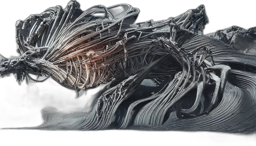 shoes, hair, dragon, creature, concept art, fantasy art, 3d render, outer space transparent PNG cut-out