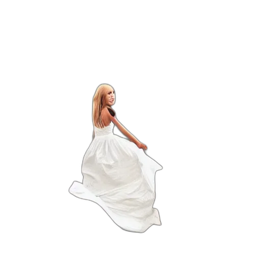 dress, hair, 3d render, concept art transparent PNG cut-out