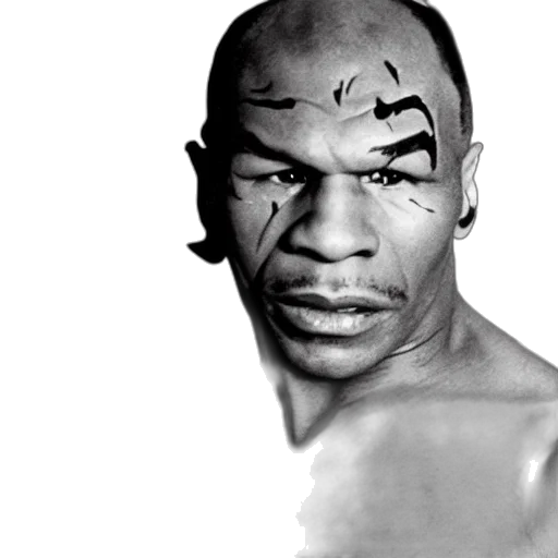 face, mask, photorealistic, comic book art, concept art, fantasy art, mike, tyson transparent PNG cut-out