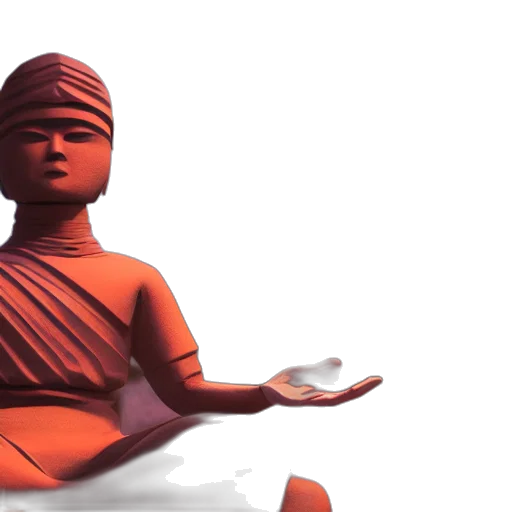 robot, 3d render, concept art, vaporwave transparent PNG cut-out