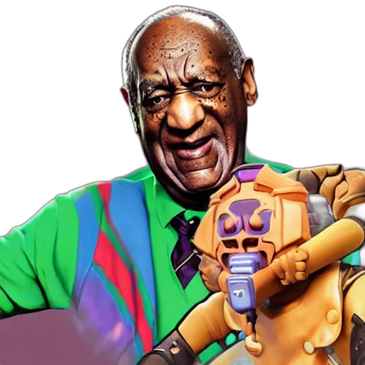 robot, weapon, jacket, face, concept art, bill, cosby, fortnite transparent PNG cut-out