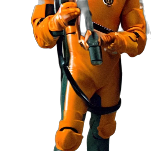 robot, staff, jacket, weapon, 3d render, concept art, underwater, outer space transparent PNG cut-out