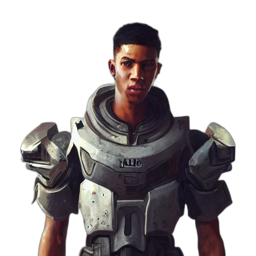 robot, staff, face, weapon transparent PNG cut-out