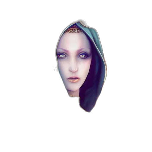 face, mask, jewelry, crown, fantasy art, vaporwave, 3d render, pixel art transparent PNG cut-out