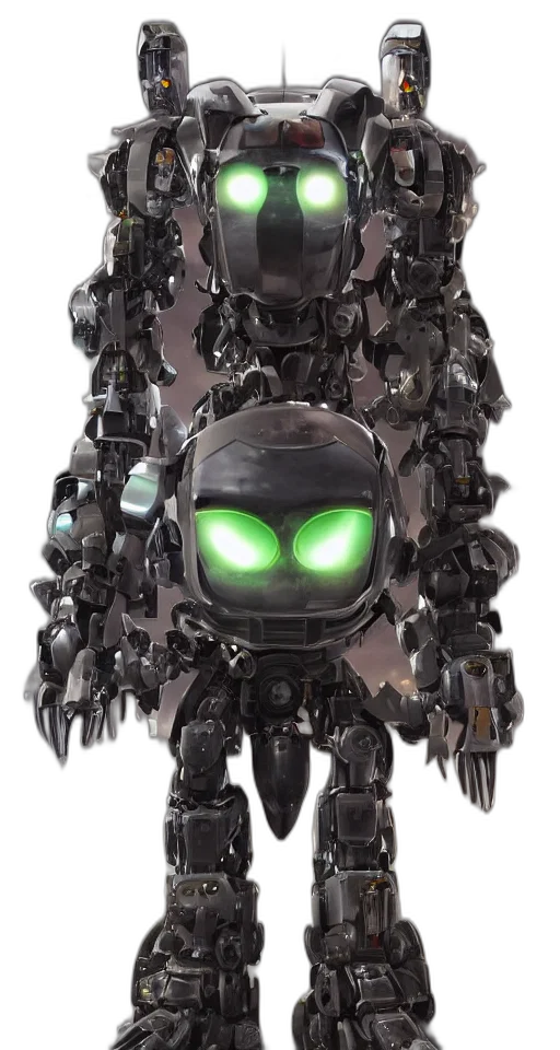 robot, concept art, 3d render, cyberpunk transparent PNG cut-out