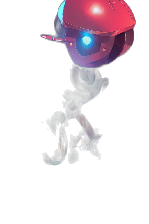 robot, weapon, creature, staff, concept art, 3d render, pixel art, watercolor transparent PNG cut-out