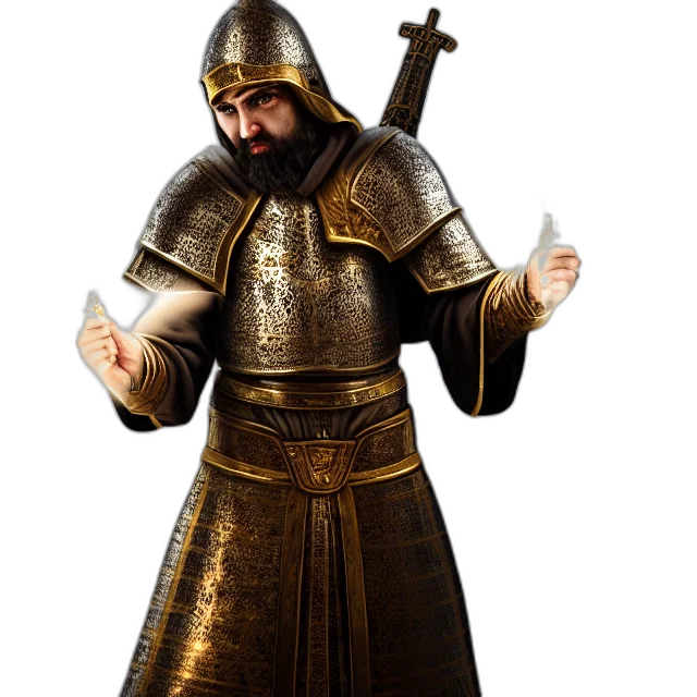 sword, staff, weapon, concept art, 3d render, fantasy art, photorealistic, golden transparent PNG cut-out