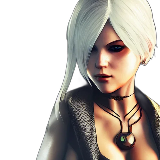 concept art, 3d render, fantasy art, photorealistic, nier, automata, gta, cover transparent PNG cut-out