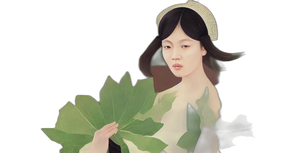 photorealistic, oil painting, 3d render, fantasy art, forest, green, earth tones, monochrome transparent PNG cut-out