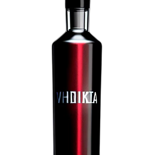 bottle, 3d render, vodka, modern transparent PNG cut-out