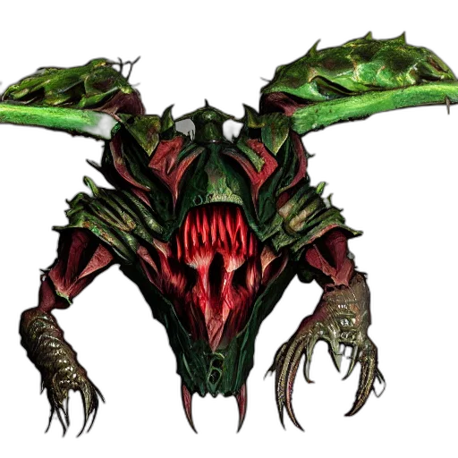 dragon, creature, mask, staff transparent PNG cut-out