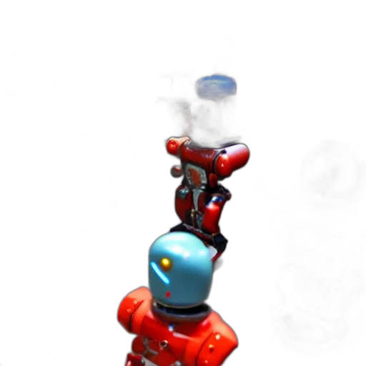 robot, staff, weapon, bottle, 3d render, concept art, cyberpunk, photorealistic transparent PNG cut-out