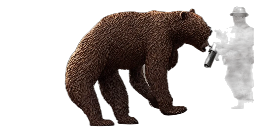 animal, creature, concept art, 3d render, photorealistic, brown, bear, statue transparent PNG cut-out