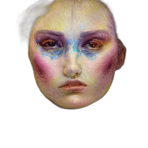 face, mask, hair, crown transparent PNG cut-out