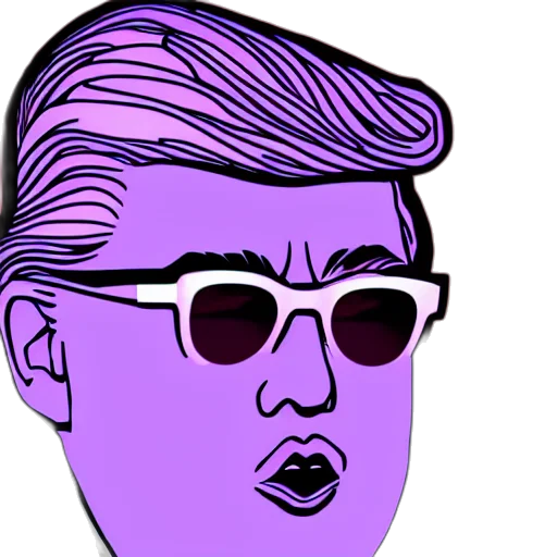 face, mask, vaporwave, cartoon transparent PNG cut-out