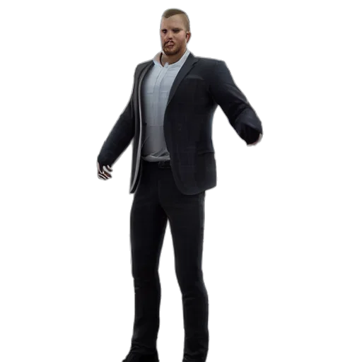 jacket, staff, 3d render, concept art, photorealistic, cartoon, portrait, crisp transparent PNG cut-out