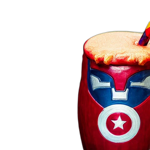 food, closeup, photorealistic, photograph, glossy, captain, america, style transparent PNG cut-out