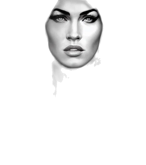 face, mask, crown, photorealistic, pencil sketch, fantasy art, concept art, monochrome transparent PNG cut-out