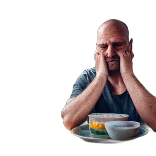 food, face, photorealistic, 3d render transparent PNG cut-out