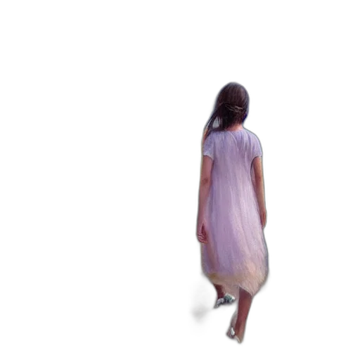 dress, creature, hair, robot, 3d render, vaporwave, concept art, oil painting transparent PNG cut-out