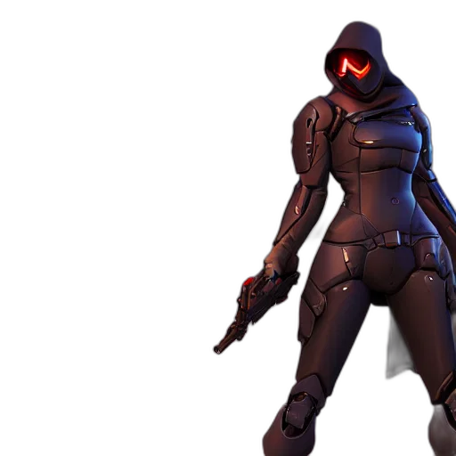 jacket, weapon, mask, concept art transparent PNG cut-out