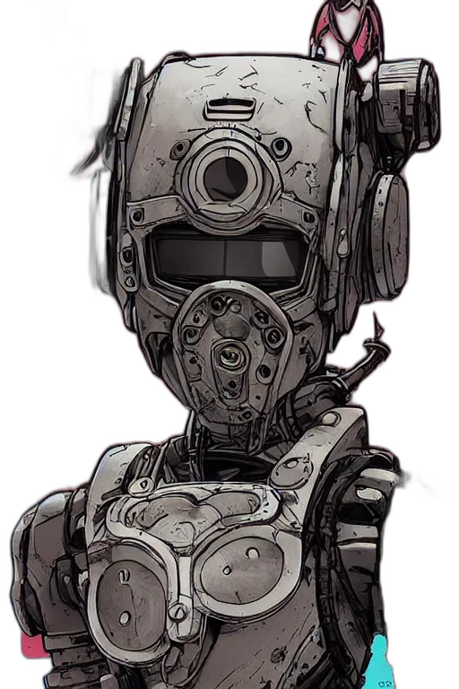robot, mask, face, weapon transparent PNG cut-out