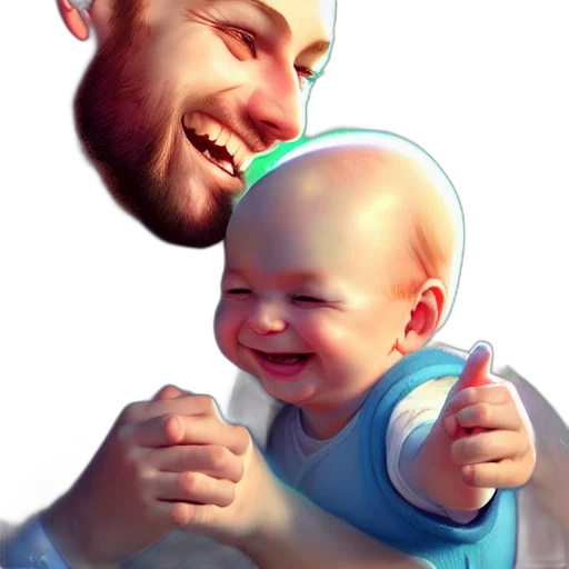face, photorealistic, 3d render, concept art transparent PNG cut-out