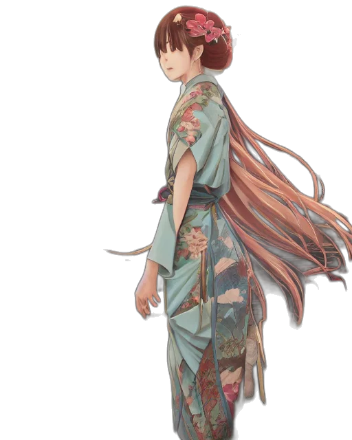 dress, staff, concept art, anime transparent PNG cut-out