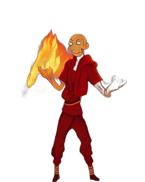 jacket, staff, dragon, concept art, cartoon, pixel art, fantasy art, fire transparent PNG cut-out