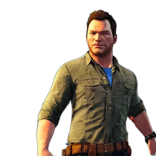 jacket, staff, concept art, 3d render, photorealistic, chris, pratt, machine transparent PNG cut-out