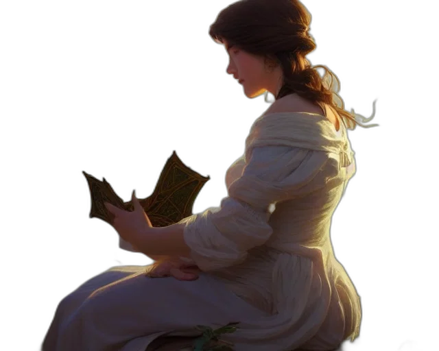 staff, dragon, dress, crown transparent PNG cut-out