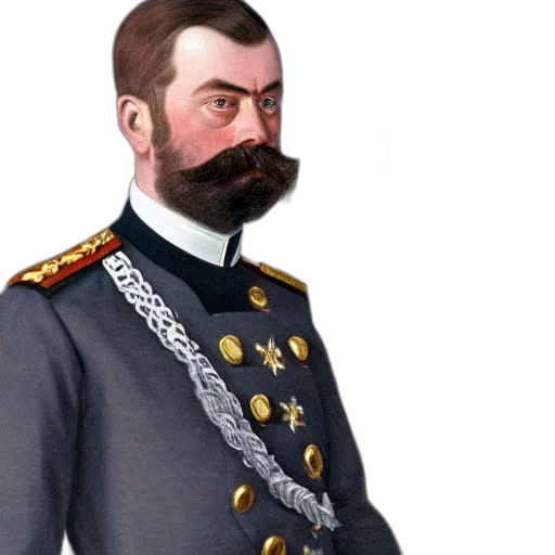 staff, photorealistic, russian, emperor, nicholas, against, backdrop, kazan transparent PNG cut-out